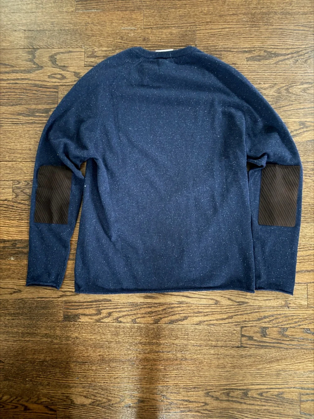 Billy Reid Heirloom Crew Sweater Navy Wool Silk Blend Men’s Size L NWT - Picture 2 of 4